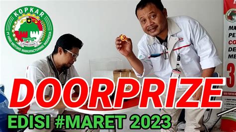 Pengundian DOORPRIZE Edisi Maret 2023 Kopkar HMMI YouTube