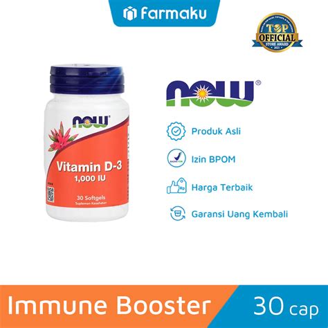 Now Vitamin D3 1000 Iu 30 Kapsul Farmaku