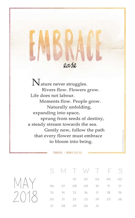 Embrace Ease A Poem From The Thrive Collection Nina Heyen