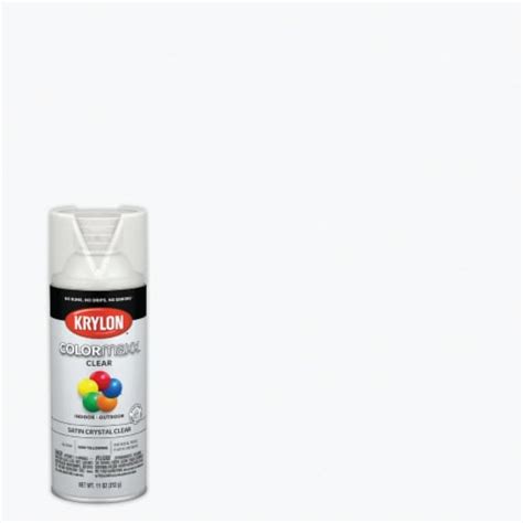 Krylon ColorMaxx Clear Spray Paint Satin Crystal Clear 11 Oz Kroger