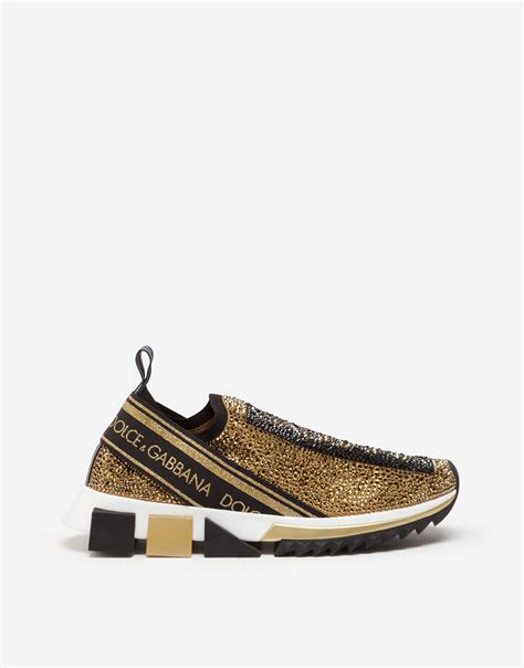 Dolce And Gabbana Sorrento Sneakers With Fusible Crystals Shopstyle