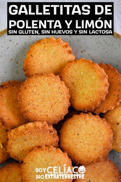 Galletitas de limón y polenta sin gluten sin huevos y sin lactosa