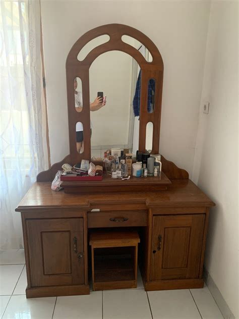 Meja Rias Antik Antik Furnitur Di Carousell