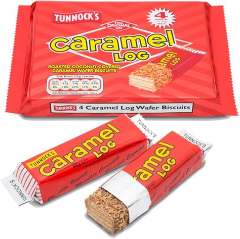 Tunnocks Caramel Logs 12 Bars Package Roasted Coconut