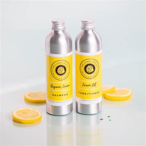 Organic Clarifying Lemon Shampoo And Conditioner Duo The Good Zest Company