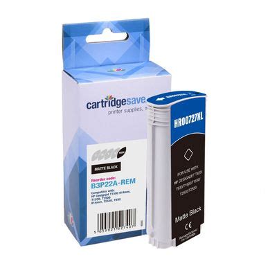 Compatible HP 727 High Capacity Matte Black Ink Cartridge B3P22A