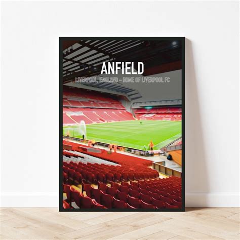 Anfield Stadium Poster Printables, Anfield Downloadable, Liverpool FC Poster, English Football ...