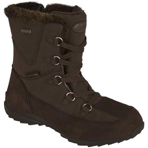 Trespass Womens Ladies Zima Waterproof Lace Up Snow Boots Ebay