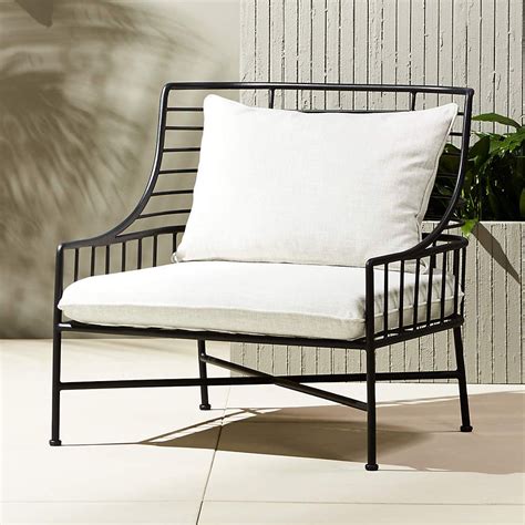 Breton Black Metal Chair Reviews Cb2 White Lounge Chair Modern Outdoor Lounge Chair Metal