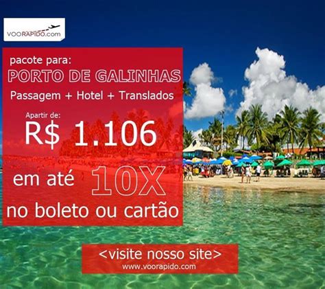 Pacote Para Porto De Galinhas Passagem Hospedagem E Translado Incluso