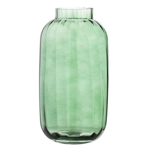 Bloomingville Vase Oval Grün Glas skandinavische Deko bei nice nordic