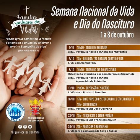 Programa O Semana Nacional Da Vida E Dia Do Nascituro Arquidiocese