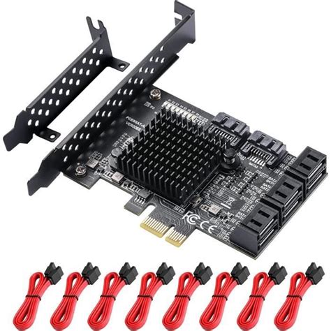 Sata Pcie Carte 8 Ports Sata Asm1064 575 3 0 Carte Pcie Avec 8 Câbles