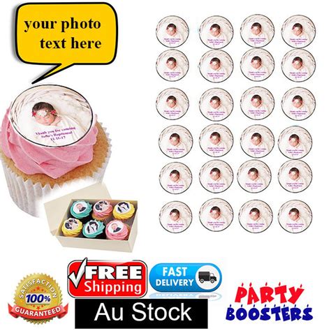 30 Personalised Cake Cupcake Toppers Edible Image Wafer Etsy