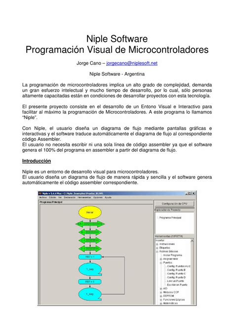 PDF Niple Software Programación Visual de Microcontroladores Niple