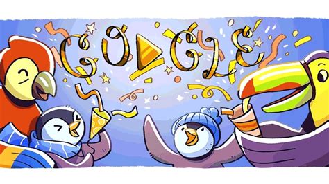 Google Celebrates New Years Eve Is Its Latest Doodle Penguins Are