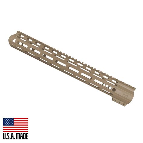 15 Inch Ar15 Clamp Mlok Cerakote Free Float Handguard Rail Grip D End