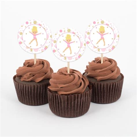 Gymnastics Party Gymnastics Birthday Gymnastic Cupcake Cupcake