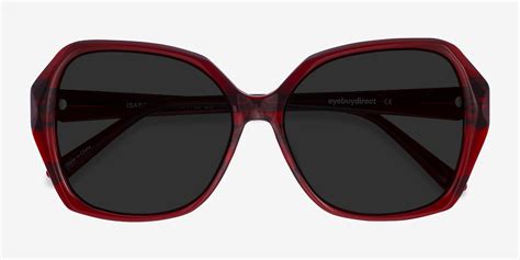 Isabella Square Burgundy Frame Sunglasses For Women Eyebuydirect Canada