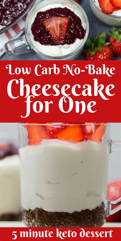 Low Carb No Bake Cheesecake For One 5 Minute Keto Dessert