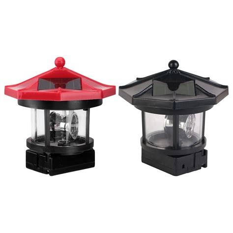 Pcs Solar Lighthouse Degree Rotating Solar Lighthouse Led Solar