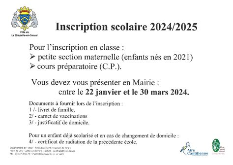 Inscription Scolaire 2024 2025 Site Officiel De La Commune