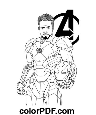 Vingadores Ultimato Homem De Ferro Tony Stark P Ginas Para Colorir