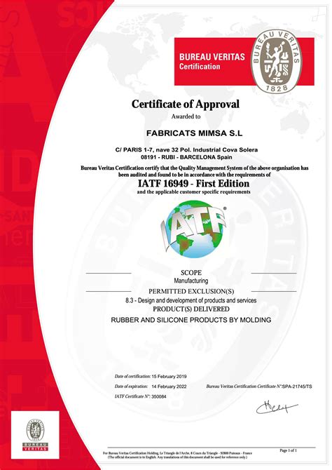 Certificaci N De Los Sistemas De Calidad Iso E Iatf