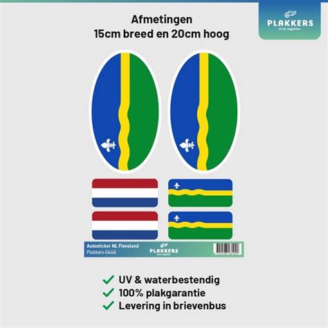 Flevoland Vlag Stickers Auto UV En Waterproof Bol