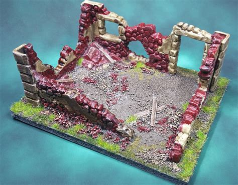 Bolt Action Terrain Ruined Buildings 28mm Well Painted