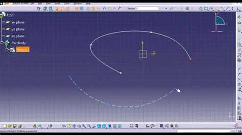 Catia V5 Part Design Sketcher Profile Toolbar Youtube