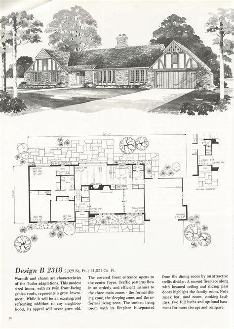 Vintage House Plans French Country And Tudor Styles