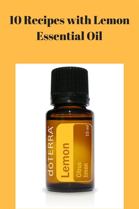 10 Lemon Essential Oil Recipes