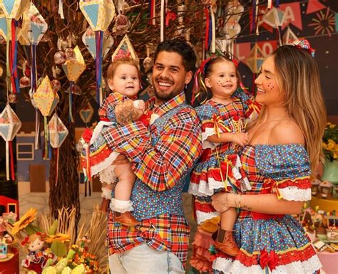 Virginia e Zé Felipe celebram mesversário de filha caçula Arraiá da Flor