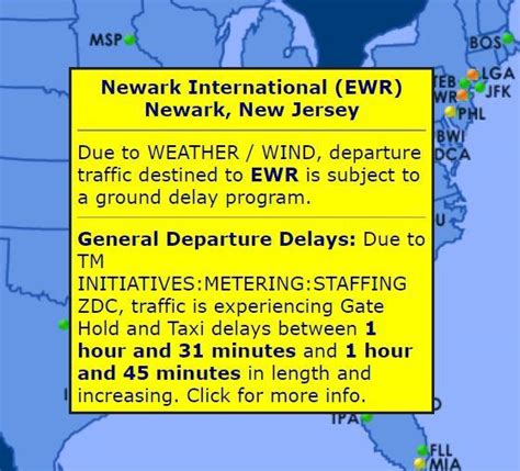 FAA Delay Map due to the Shutdown- never saw I 'd see this as a reason ...