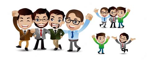Premium Vector | Friends characters set vector laughing friends office ...
