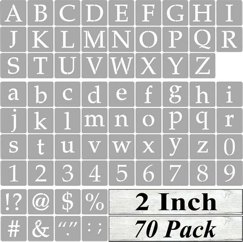 Amazon Pcs Inch Letter Stencils Numbers Craft Stencils