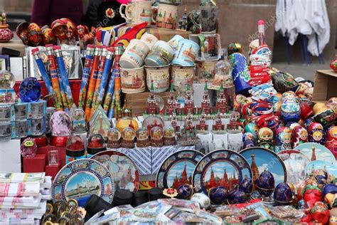 Russian souvenirs on street market – Stock Editorial Photo © konstantin32 #45393275