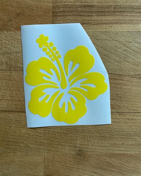 Hibiscus Flower Vinyl Sticker Decal Etsy