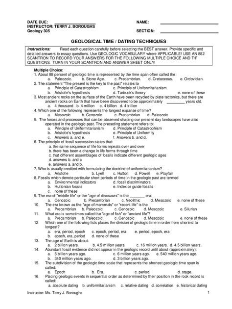 Fillable Online Web Arc Losrios How Do Geologists Use The Principles Of