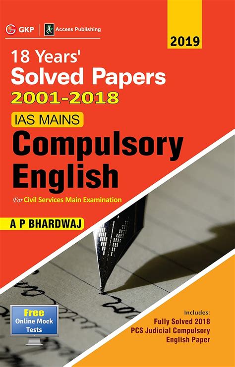 Ias Mains Compulsory English Solved Papers 2001 18 5e 2019 Ebook