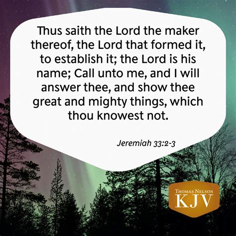 KJV Verse Of The Day Jeremiah 33 2 3