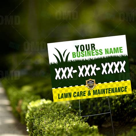 Lawn Care Yard Sign 6 Template Country