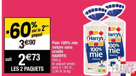 Offre Pain Mie Nature Sans Cro Te Harrys Chez Cora