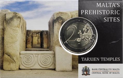 Malta 2 Euro 2021 Kulturelles Erbe Tempel Von Tarxien In Coincard St