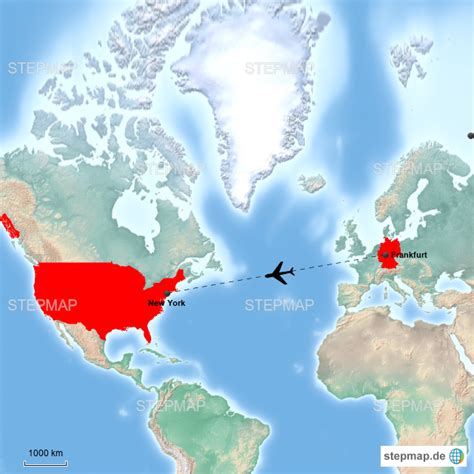 StepMap New York Landkarte für Deutschland