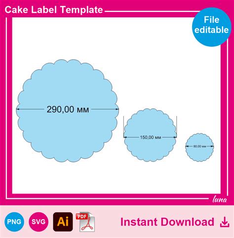 Cake Label Template - Inspire Uplift