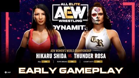 Aew Fight Forever Hikaru Shida Vs Thunder Rosa Early Gameplay Youtube