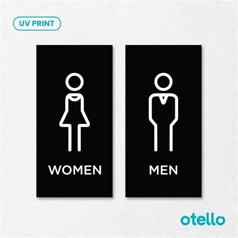 Jual Otello Sign Toilet Pria Wanita Minimalist Signage Acrylic Modern