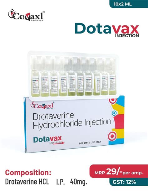 Drotaverine Hydrochloride Injection For Hospital Packaging Type